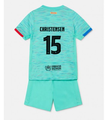 Barcelona Andreas Christensen #15 Tredjeställ Barn 2023-24 Kortärmad (+ Korta byxor)